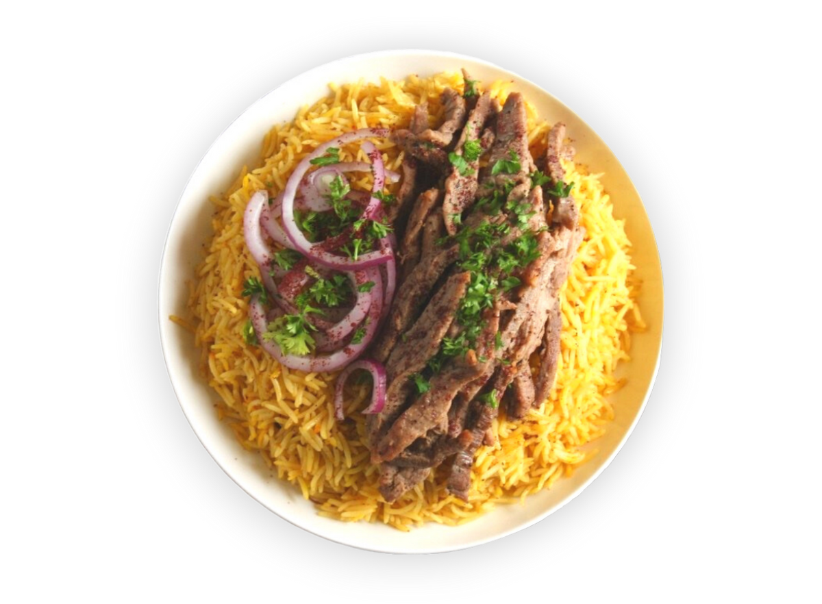 Beef Shawarma Platter with Toum