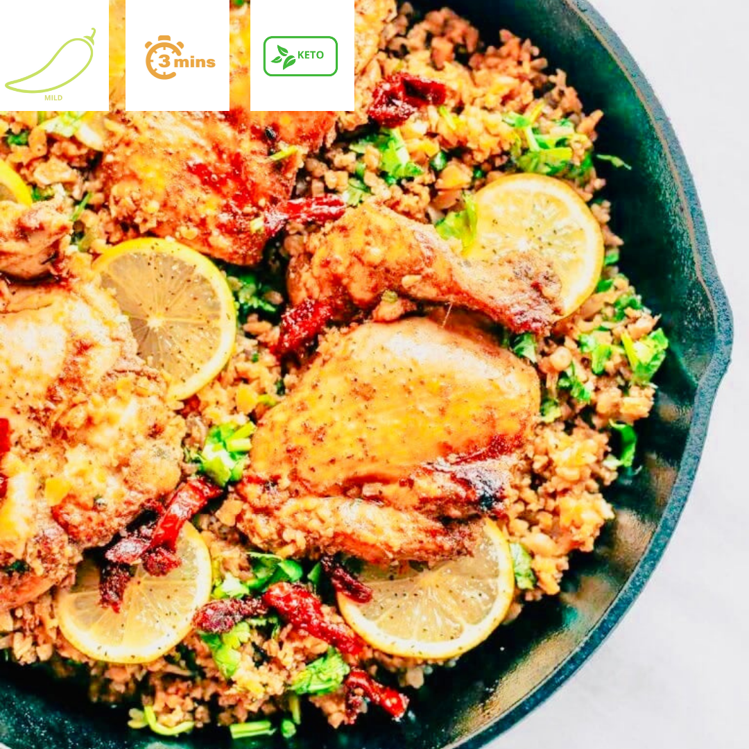 (Keto) Kabsa Chicken with Cauliflower Rice
