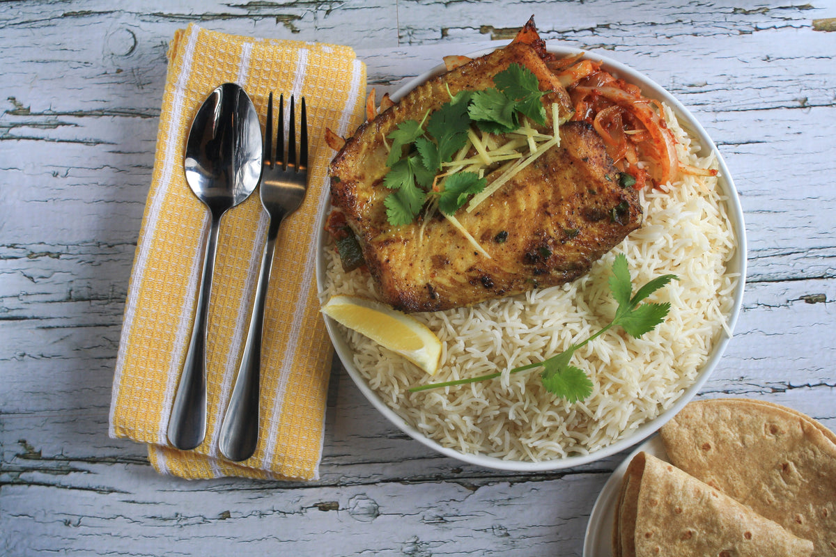 Masala Fish with Rice