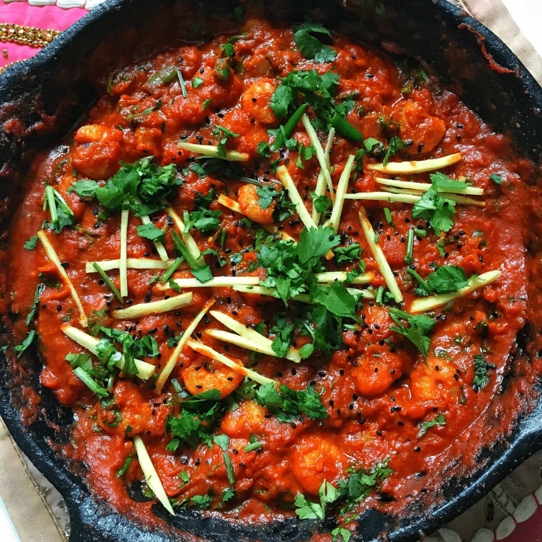 (Keto) Shrimp Karahi with Cauliflower Rice