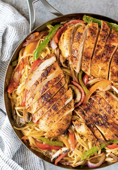 Bulk Up Creamy Cajun Chicken Pasta